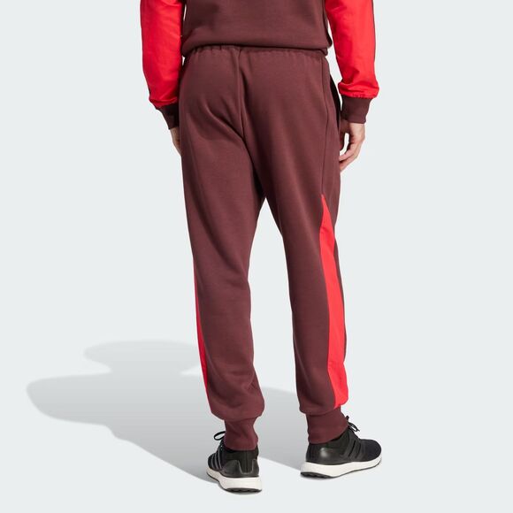 adidas Men Size Large Essentials Colorblock Pants Fleece Joggers Aurora Ruby NEW - Picture 3 of 11